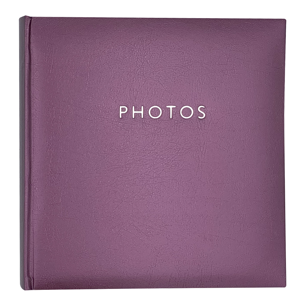 Photo Album Hold 200 4x6 Horizontal Pictures with Memo Faux Leather Pink